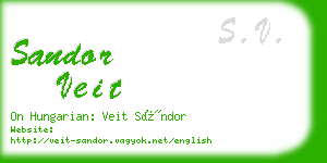 sandor veit business card